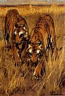 Arthur Wardle Tigers painting
